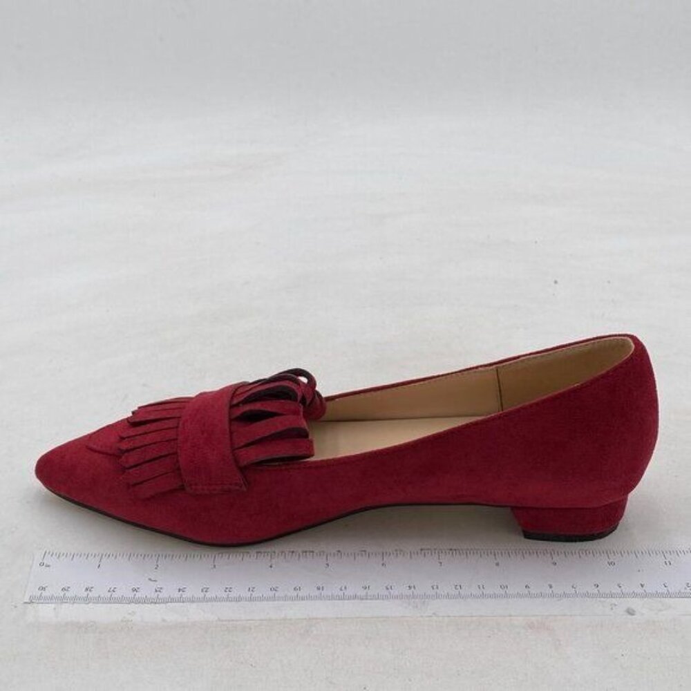 XYD Elegant Red Suede Loafers